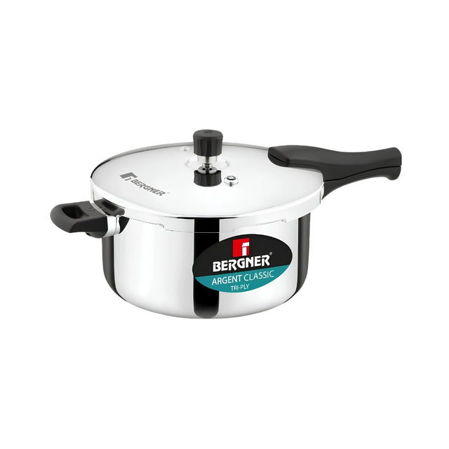 Bergner Argent Classic Triply Pressure Cooker 6.5 L_Front View
