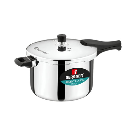 Bergner Argent Classic Triply Pressure Cooker 8 L_Front View