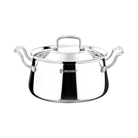 Bergner Argent Samsara Triply Stainless Steel Biryani Handi with Lid 18 cm \ 2.5 L