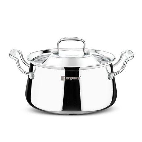 Bergner Argent Samsara Triply Stainless Steel Biryani Handi with Lid 18 cm \ 2.5 L_1