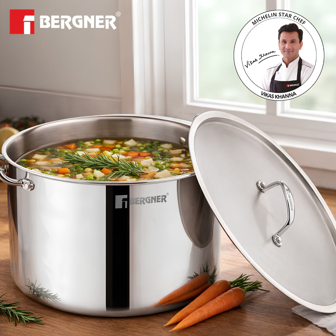 Bergner Argent Samsara Triply Stainless Steel Stock Pot with Lid 28 cm _ 10 L_2