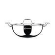 Bergner Argent Triply Stainless Steel Deep Kadai with Lid 20 cm \ 2.3 L_Front View