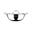 Bergner Argent Triply Stainless Steel Deep Kadai with Lid 32 cm _ 7 L_Front View