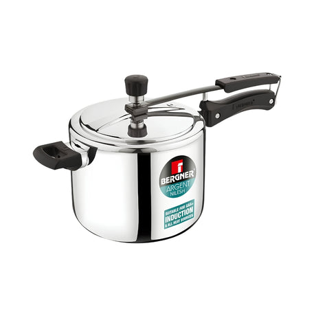 Bergner Argent Triply Stainless Steel Inner Lid Pressure Cooker 5 L_Front View