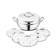 Bergner Argent Triply Stainless Steel Multi Kadai with 5 Plates and Lid - 28 cm_1