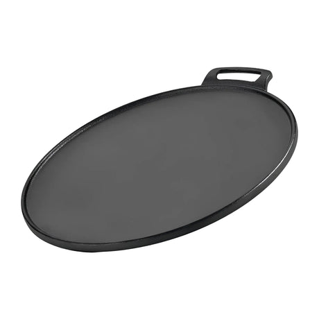 Bergner Eco Cast Iron Flat Multi Tawa with One-Sided Handle and Silicone Sleeve 30 cm - Black_2