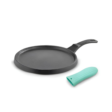 Bergner Eco Cast Iron Pizza Pan with Silicone Sleeves 26 cm - Black_1