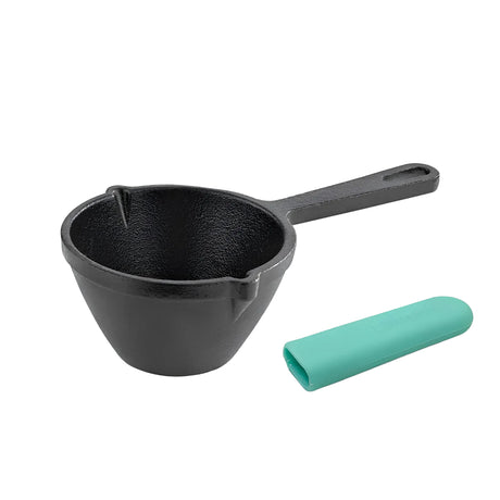 Bergner Eco Cast Iron Tadka Pan with Silicone Sleeve 10 cm - Black_1