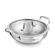 Bergner Essentials Girisha Triply SS Kadai with Glass Lid 26 cm \ 3.9 L_1