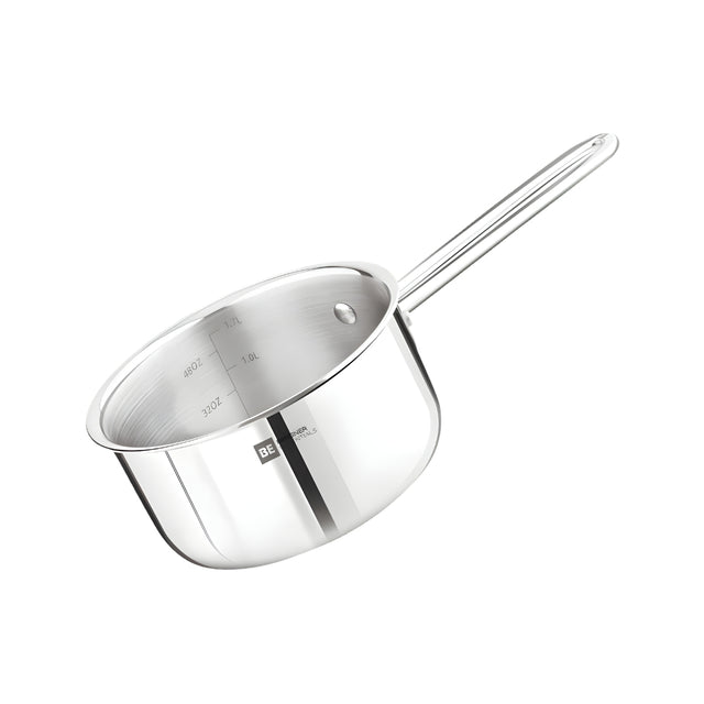 Bergner Essentials Girisha Triply Stainless Steel Milk Pan 16 cm _ 1.7 L_Front View