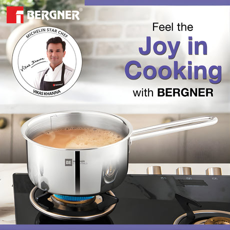 Bergner Essentials Girisha Triply Stainless Steel Milk Pan 18 cm \ 2 L_2