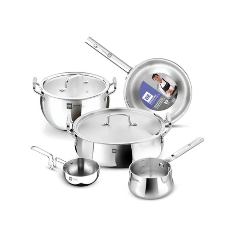 Bergner Essentials TriPro Triply Stainless Steel Cookware Set 7 Pcs - Silver_1