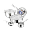 Bergner Essentials TriPro Triply Stainless Steel Cookware Set 7 Pcs - Silver_Front View