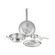 Bergner Essentials Triply SS Cookware Set 4 Pcs - Silver_Front View
