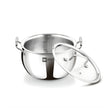 Bergner Essentials Triply SS Rice Handi with Glass Lid 18 cm \ 3.2 L_1