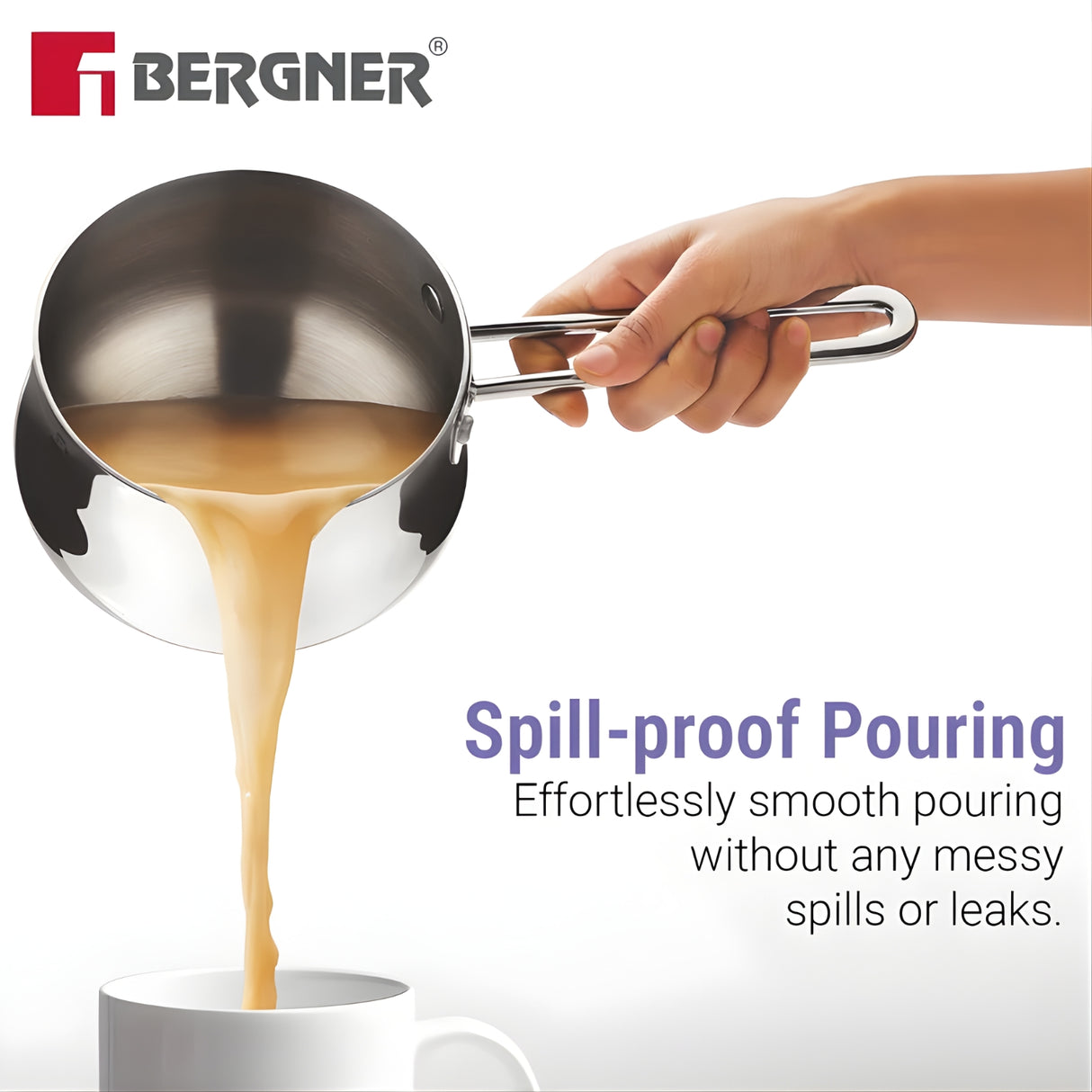 Bergner Essentials Triply Stainless Steel Coffee Warmer 10 cm \ 550 ml_3