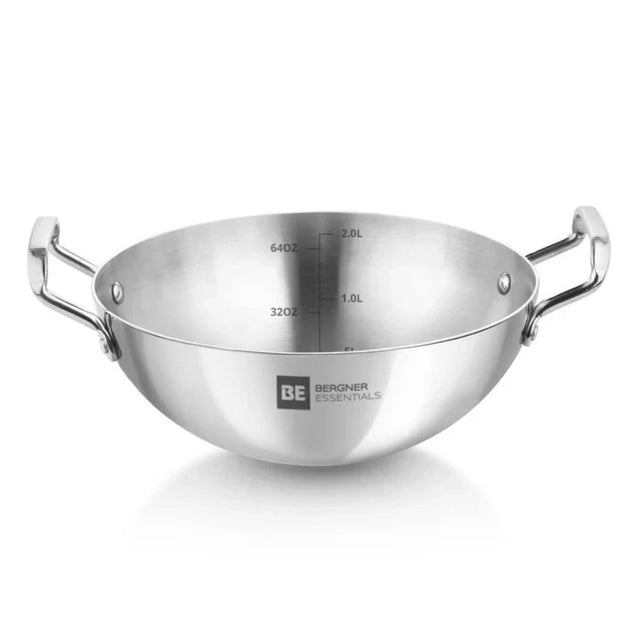 Bergner Essentials Triply Stainless Steel Extra Deep Kadai 22 cm \ 2 L_1