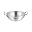 Bergner Essentials Triply Stainless Steel Extra Deep Kadai 24 cm _ 2.5 L_Front View