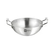 Bergner Essentials Triply Stainless Steel Extra Deep Kadai 26 cm _ 3.5 L_Front View