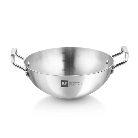 Bergner Essentials Triply Stainless Steel Extra Deep Kadai 28 cm \ 4 L_1