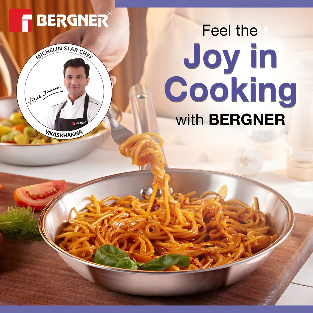 Bergner Essentials Triply Stainless Steel Fry Pan 24 cm _ 1.8 L_Features1
