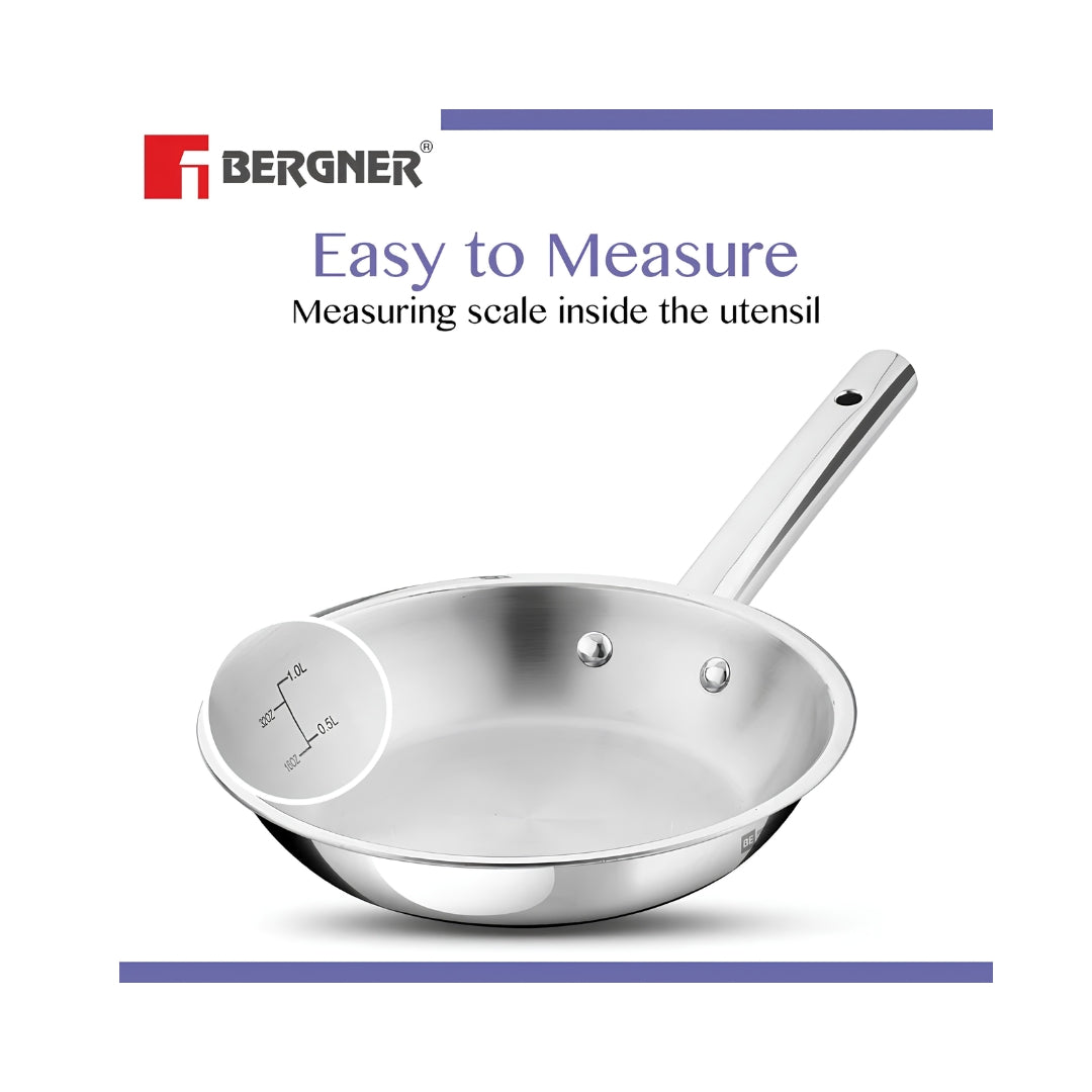 Bergner Essentials Triply Stainless Steel Fry Pan 24 cm _ 1.8 L_Features2