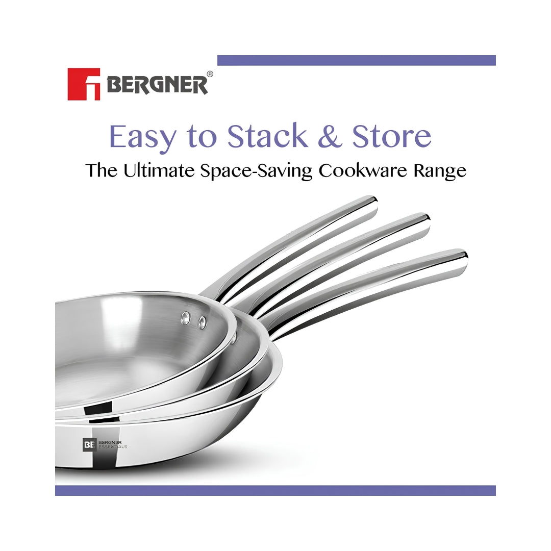 Bergner Essentials Triply Stainless Steel Fry Pan 24 cm _ 1.8 L_Features3