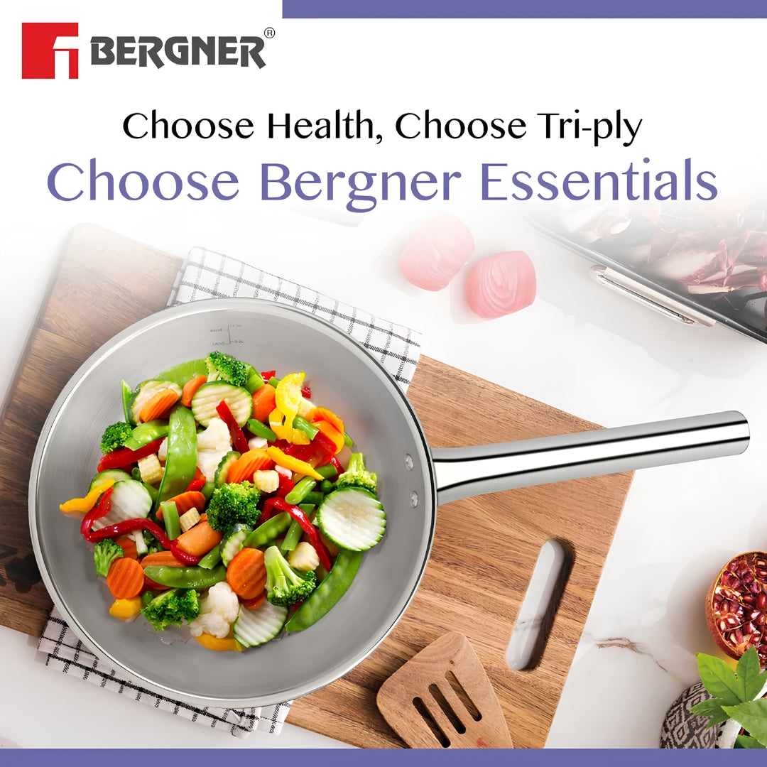 Bergner Essentials Triply Stainless Steel Fry Pan 24 cm _ 1.8 L_Features5