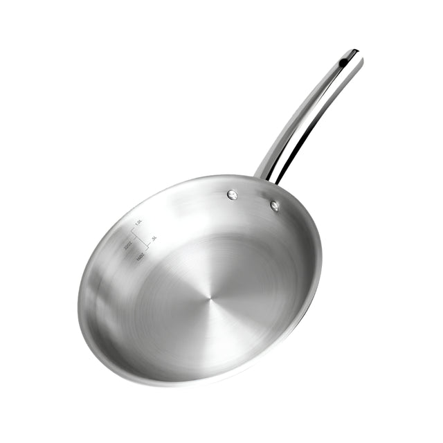 Bergner Essentials Triply Stainless Steel Fry Pan 24 cm _ 1.8 L_Front View