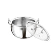 Bergner Essentials Triply Stainless Steel Rice Handi with Glass Lid 20 cm \ 4 L_1