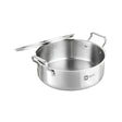 Bergner Essentials Triply Stainless Steel Shallow Biryani Pan with Lid 24 cm \ 3.9 L_Front View