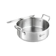 Bergner Essentials Triply Stainless Steel Shallow Biryani Pan with Lid 28 cm \ 5.8 L