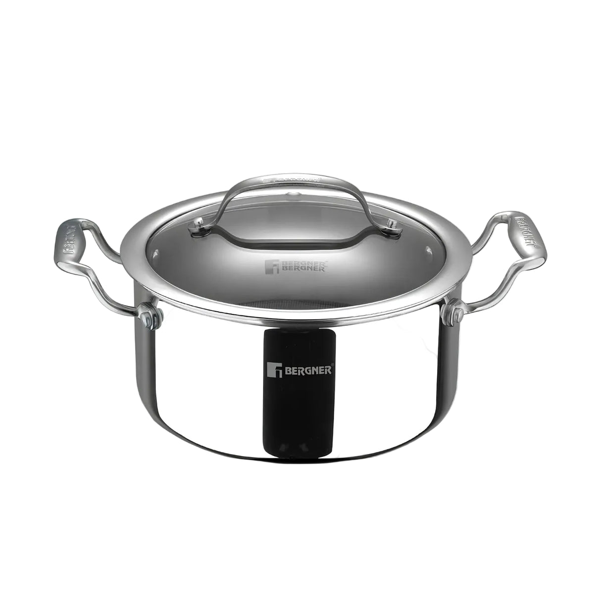 Bergner Hi-Tech Giro X Ceramic Coating Casserole with Glass Lid 24 cm \ 5.4 L_1