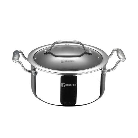 Bergner Hi-Tech Giro X Ceramic Coating Casserole with Glass Lid 24 cm \ 5.4 L_1