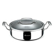 Bergner Hi-Tech Giro x Triply with Honeycomb Ceramic Coating Serving Pan with Glass Lid 24 cm \ 3.3 L_1