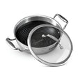 Bergner Hitech Triply Stainless Steel Non Stick Kadai with Glass Lid 24 cm \ 2.5 L_1
