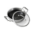 Bergner Hitech Triply Stainless Steel Non Stick Kadai with Glass Lid 24 cm _ 2.5 L_Front View