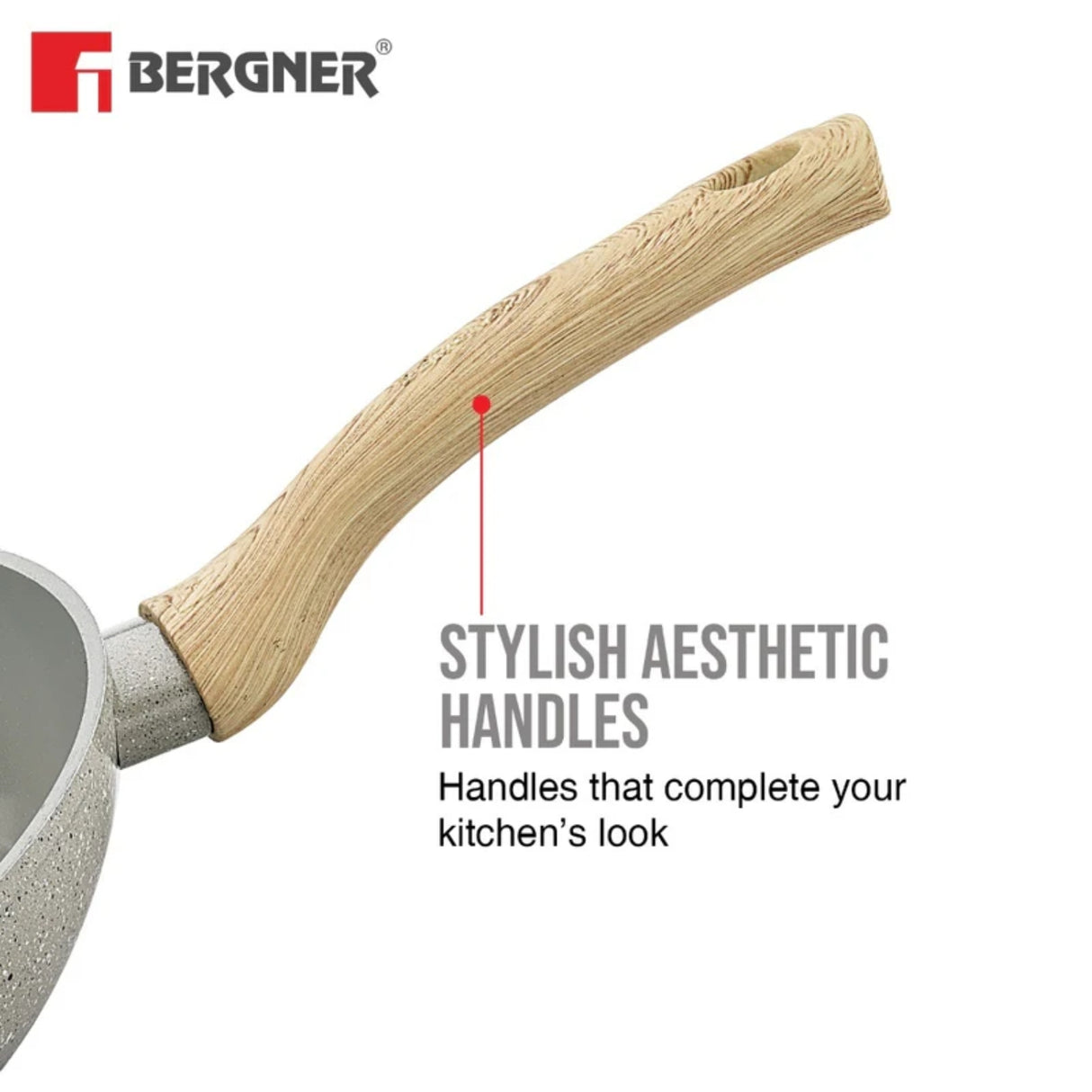 Bergner Naturally Ceramic Fry Pan 20 cm - Grey_4