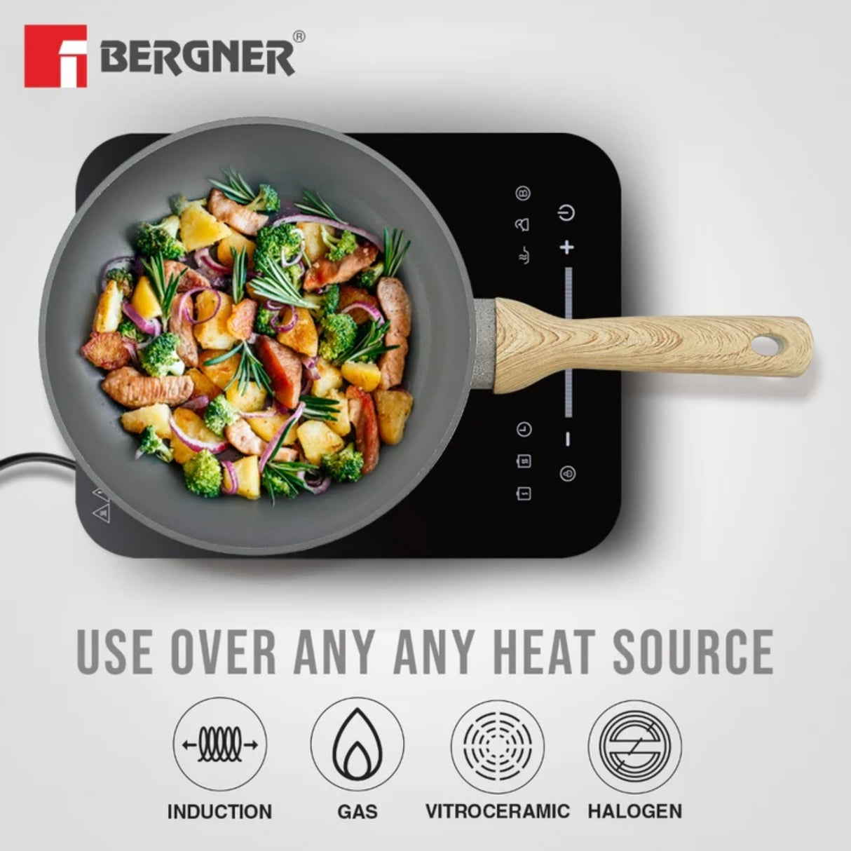 Bergner Naturally Ceramic Fry Pan 20 cm - Grey_5