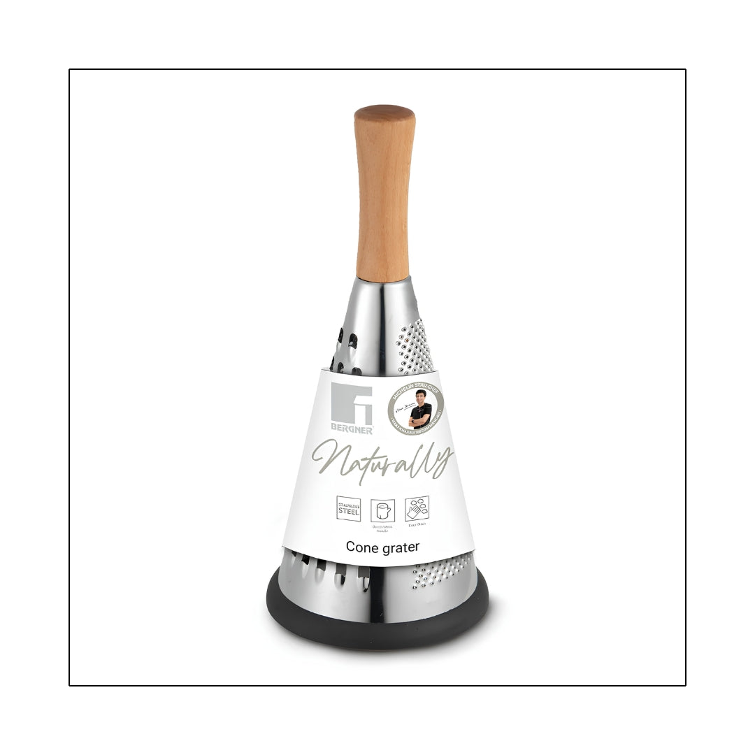 Bergner Naturally Stainless Steel Cone Grater - Silver_1