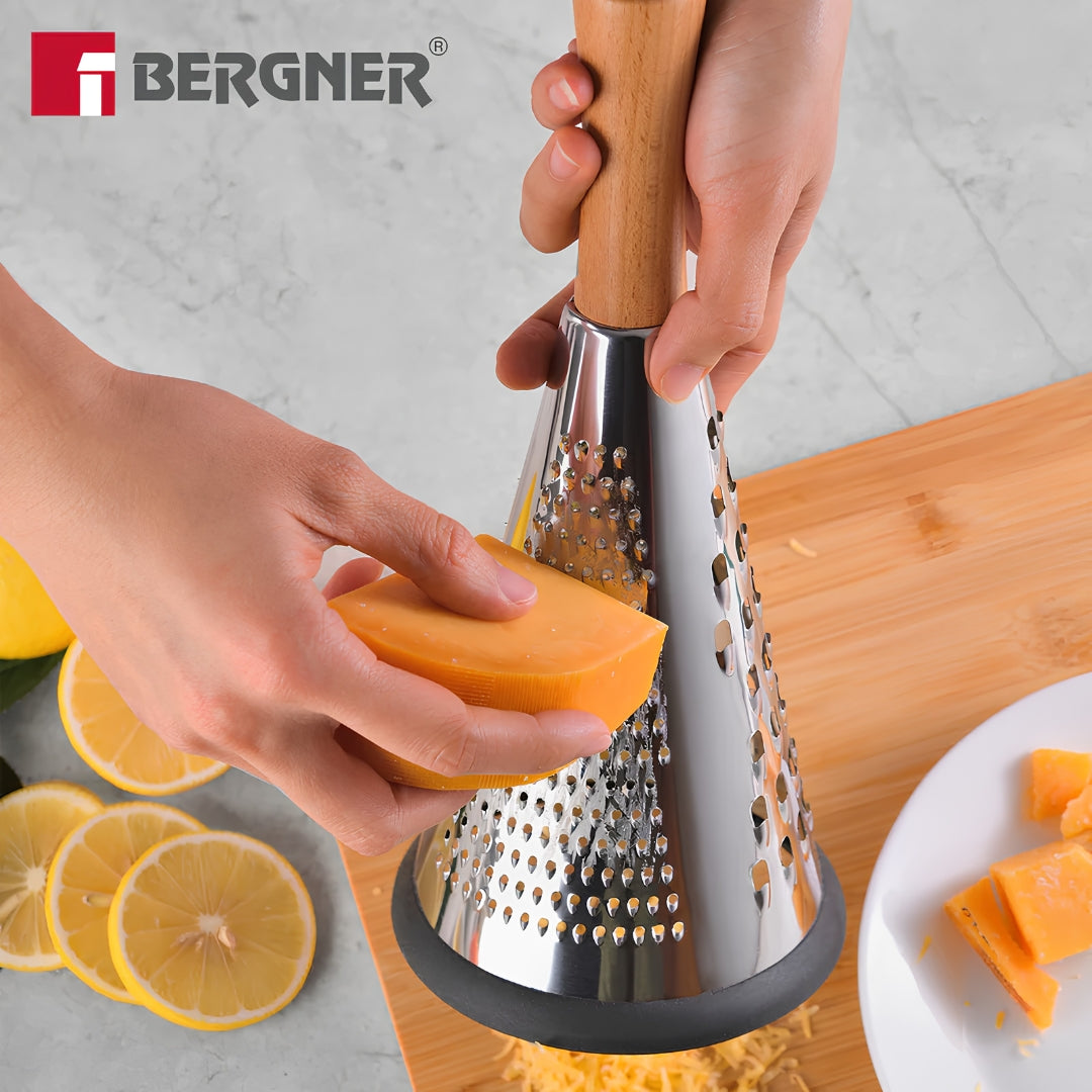 Bergner Naturally Stainless Steel Cone Grater - Silver_6