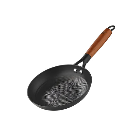 Bergner Odin Light Weight Iron Fry Pan with Wooden Coated Handle 20 cm - Black_1