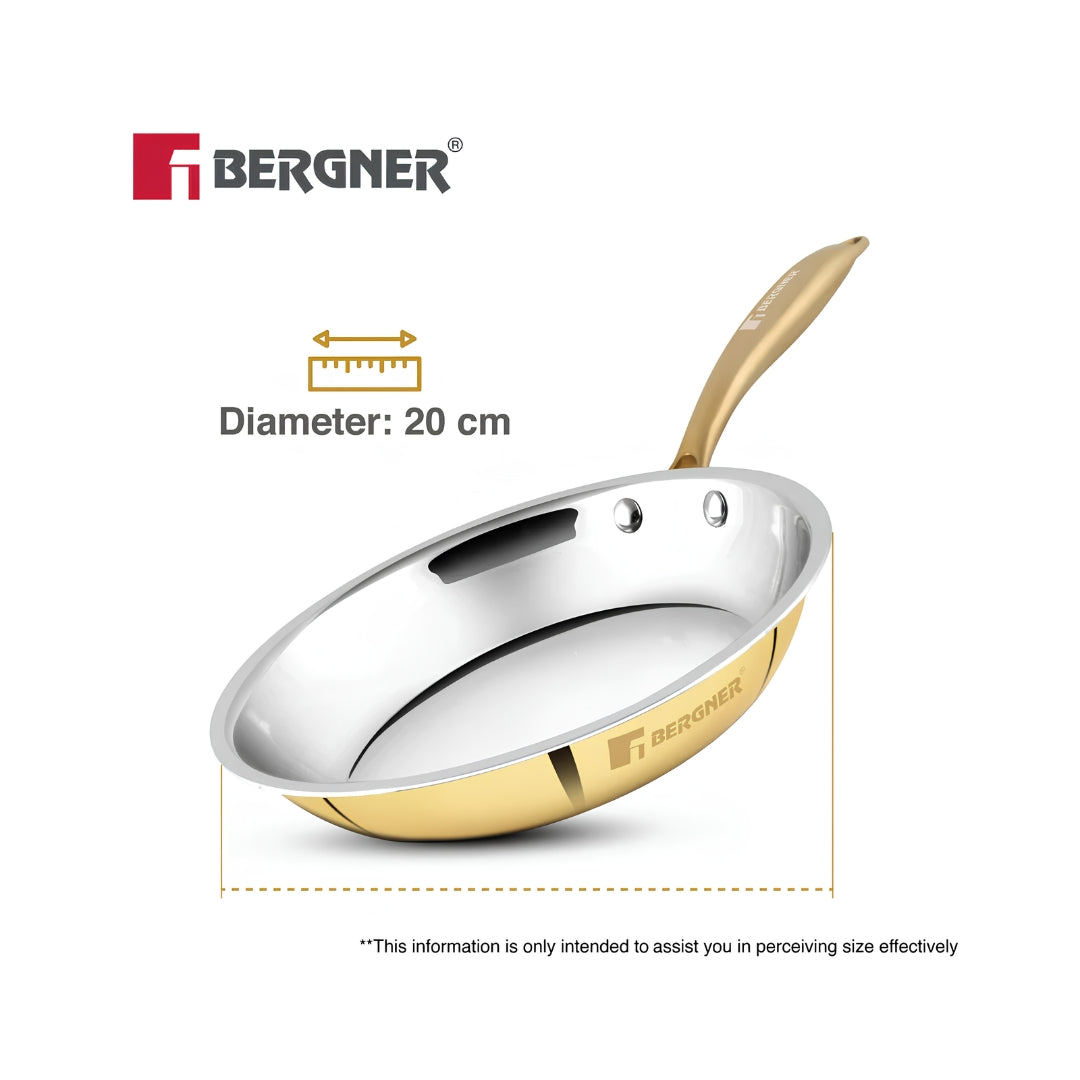 Bergner Peetlam Kalai Brass Coated Fry Pan 24 cm _ 1 L - Golden Yellow_3