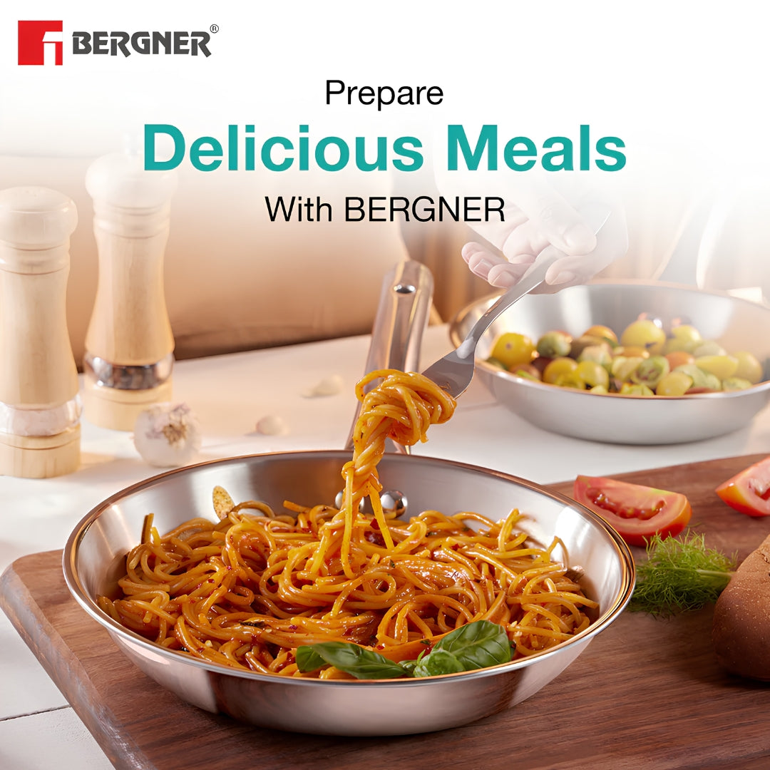 Bergner TriPro Triply Stainless Steel Cookware Set 3 Pcs - Silver_7