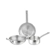 Bergner TriPro Triply Stainless Steel Cookware Set 3 Pcs - Silver_Front View