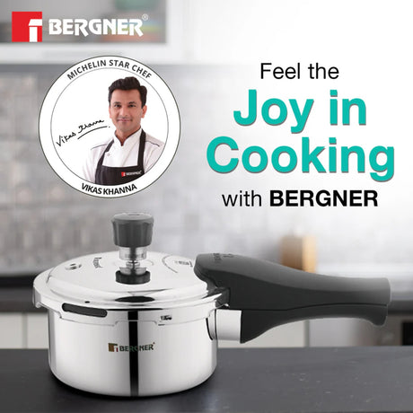 Bergner Trimax Junior Triply Stainless Steel Mini Pressure Cooker 1 L_2
