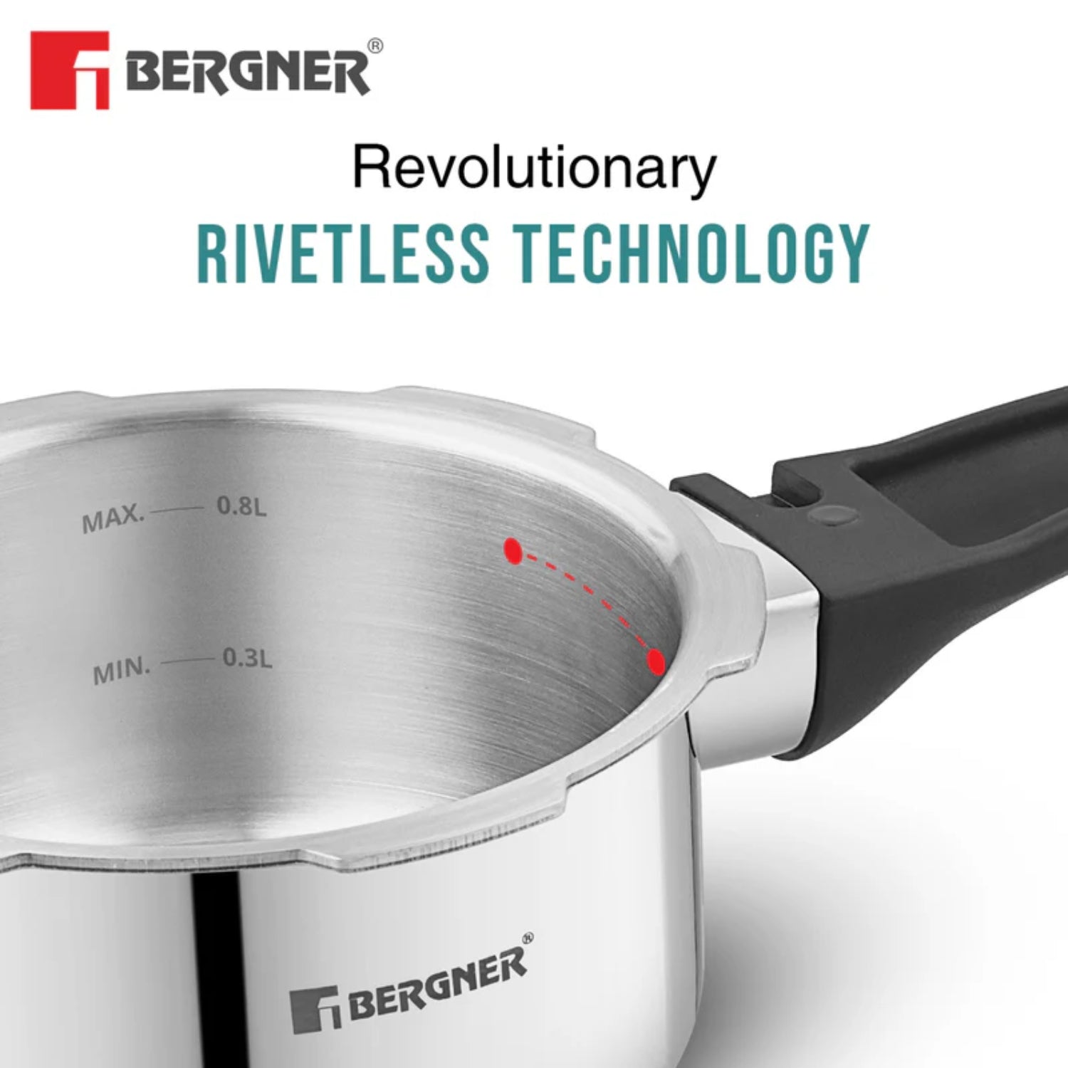 Bergner Trimax Junior Triply Stainless Steel Mini Pressure Cooker 1 L_6