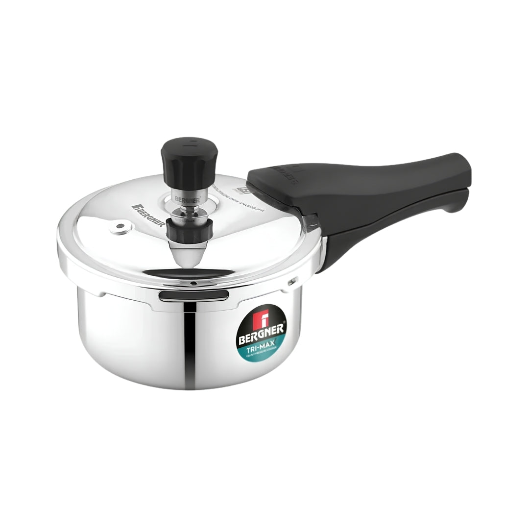 Bergner Trimax Junior Triply Stainless Steel Mini Pressure Cooker 1 L_Front View