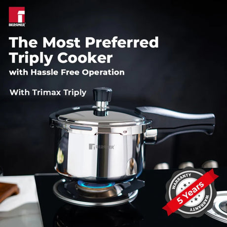 Bergner Trimax Triply Stainless Steel Pressure Cooker 1.5 L_2