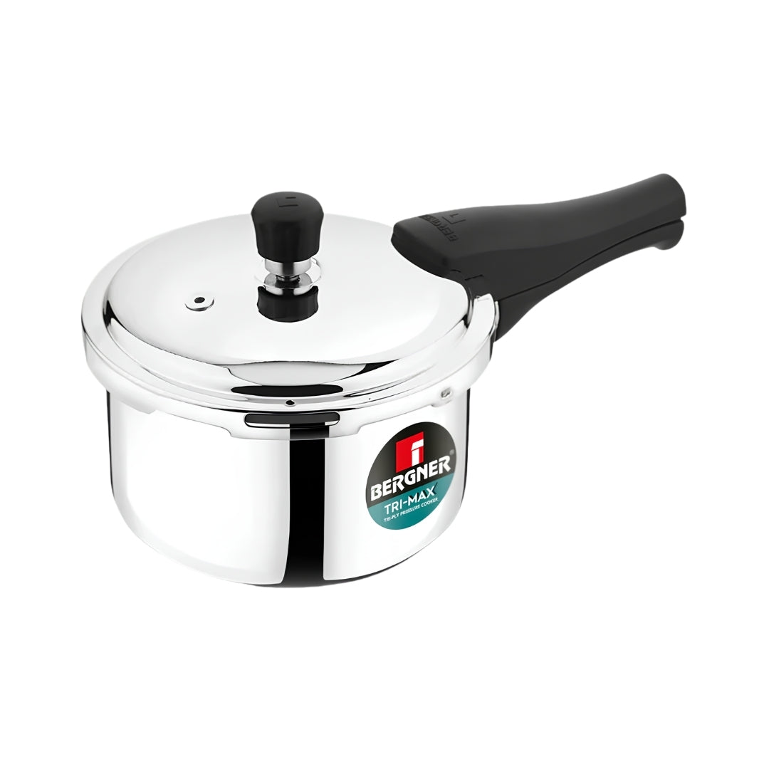 Bergner Trimax Triply Stainless Steel Pressure Cooker 2 L_Front View